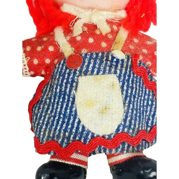 Vintage Raggedy Ann Christmas Ornaments 4" Blow Mold Plastic - Picture 5 of 7